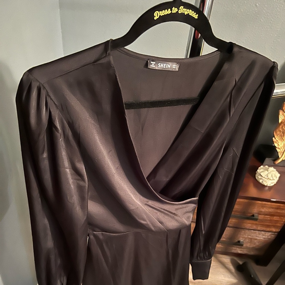 Silky finish very classy fancy long sleeve Evening dress formal dress